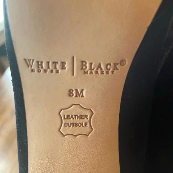 White‎ House Black Market WHBM Leather/Suede Heels Size 8 Like New! Bin D - Picture 6 of 7